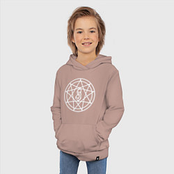 Толстовка детская хлопковая Slipknot логотип слипкнот, цвет: пыльно-розовый — фото 2