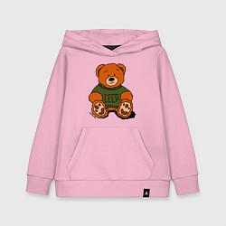 Толстовка детская хлопковая Мишка родом из СССР, цвет: светло-розовый