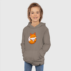Толстовка детская хлопковая Orange fox, цвет: утренний латте — фото 2