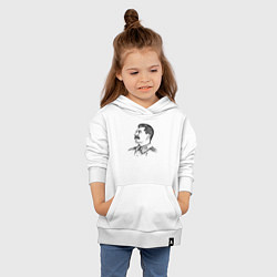 Толстовка детская хлопковая Профиль Сталина, цвет: белый — фото 2