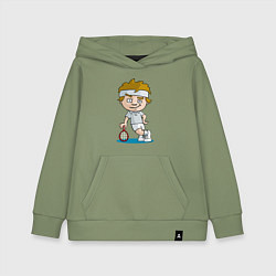 Толстовка детская хлопковая Теннисист, цвет: авокадо