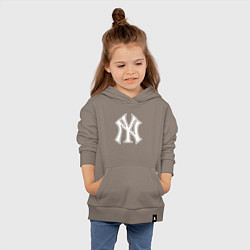 Толстовка детская хлопковая New York yankees - baseball logo, цвет: утренний латте — фото 2