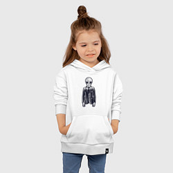 Толстовка детская хлопковая Пришелец в костюме, цвет: белый — фото 2