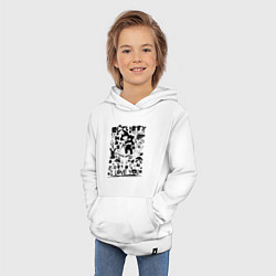 Толстовка детская хлопковая MoMo - девочка с плюшевым медведем 1, цвет: белый — фото 2