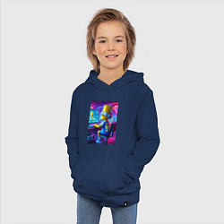 Толстовка детская хлопковая Bart Simpson - esports, цвет: тёмно-синий — фото 2