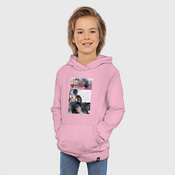 Толстовка детская хлопковая Ким ТэХён, цвет: светло-розовый — фото 2