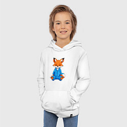 Толстовка детская хлопковая Приключения Лапутика, цвет: белый — фото 2