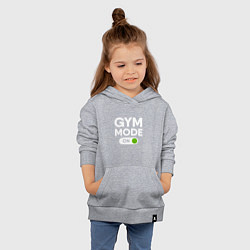 Толстовка детская хлопковая Gym mode on, цвет: меланж — фото 2