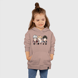 Толстовка детская хлопковая Персонажи - Любовь с кончиков пальцев, цвет: пыльно-розовый — фото 2
