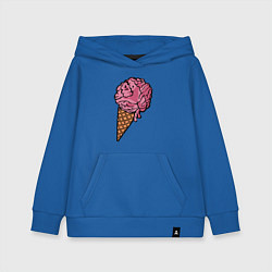 Толстовка детская хлопковая Brain ice cream, цвет: синий