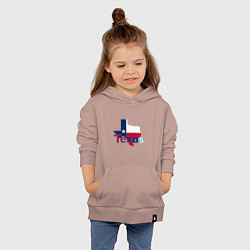 Толстовка детская хлопковая Texas, цвет: пыльно-розовый — фото 2