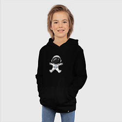 Толстовка детская хлопковая Spaceman rock, цвет: черный — фото 2
