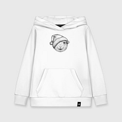 Толстовка детская хлопковая Новогодняя овечка, цвет: белый