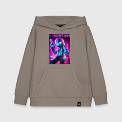 Детская толстовка-худи Neon Minecraft - ai art