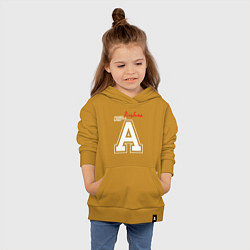 Толстовка детская хлопковая Альбина человек с большой буквы, цвет: горчичный — фото 2