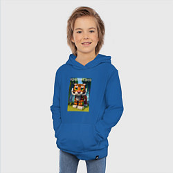 Толстовка детская хлопковая Funny tiger cub - Minecraft, цвет: синий — фото 2
