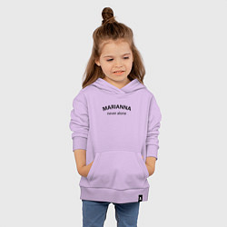 Толстовка детская хлопковая Marianna never alone - motto, цвет: лаванда — фото 2