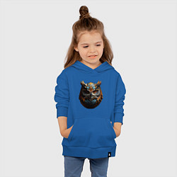 Толстовка детская хлопковая Круглая сова, цвет: синий — фото 2
