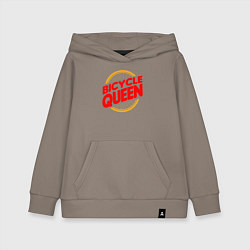 Толстовка детская хлопковая Велосипедная королева, цвет: утренний латте