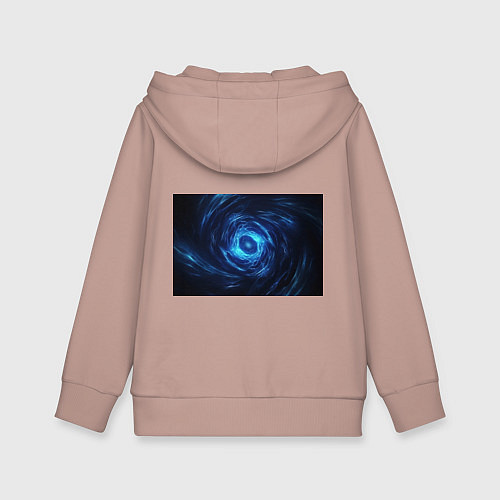 Детская толстовка-худи Взрыв синий геометрической абстракции / Пыльно-розовый – фото 2