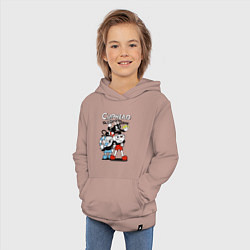 Толстовка детская хлопковая Чашки и дьявол, цвет: пыльно-розовый — фото 2