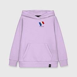 Толстовка детская хлопковая Im French - motto, цвет: лаванда