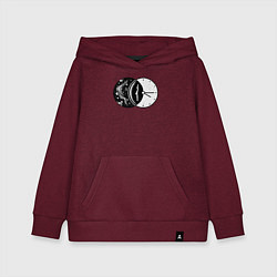Толстовка детская хлопковая Космическое время, цвет: меланж-бордовый