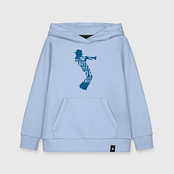 Толстовка детская хлопковая Miles Davis jazz, цвет: мягкое небо