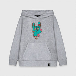 Толстовка детская хлопковая Рок зомби, цвет: меланж