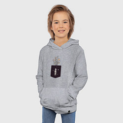 Толстовка детская хлопковая Космический карман, цвет: меланж — фото 2
