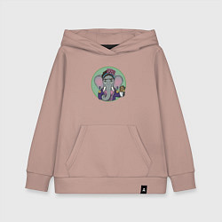 Детская толстовка-худи Слониха сладкоежка