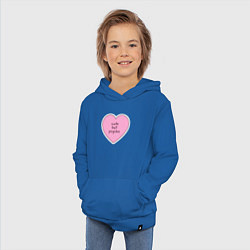 Толстовка детская хлопковая Cute but psycho pink heart, цвет: синий — фото 2