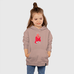 Толстовка детская хлопковая Бокс фокус победа, цвет: пыльно-розовый — фото 2