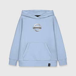 Толстовка детская хлопковая Nissan logo, цвет: мягкое небо