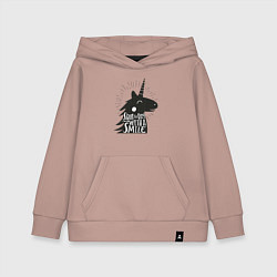 Толстовка детская хлопковая Начни день с улыбки, цвет: пыльно-розовый