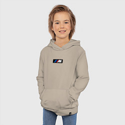 Толстовка детская хлопковая BMW logo sport steel, цвет: миндальный — фото 2