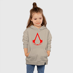 Толстовка детская хлопковая Red logo of assassins, цвет: миндальный — фото 2