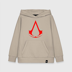 Толстовка детская хлопковая Red logo of assassins, цвет: миндальный