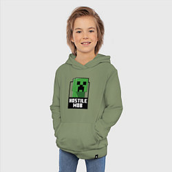 Толстовка детская хлопковая Minecraft hostile mob, цвет: авокадо — фото 2