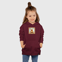 Толстовка детская хлопковая Просто медвежонок, цвет: меланж-бордовый — фото 2