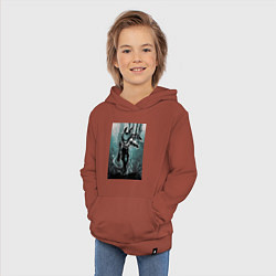 Толстовка детская хлопковая Моя геройская академия Идзуку Мидория, цвет: кирпичный — фото 2