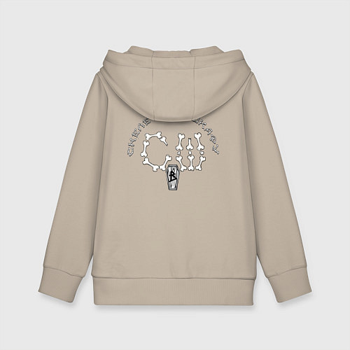 Детская толстовка-худи Герой - Скелеты в шкафу / Миндальный – фото 2