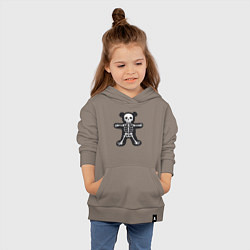 Толстовка детская хлопковая Skeletor bear, цвет: утренний латте — фото 2