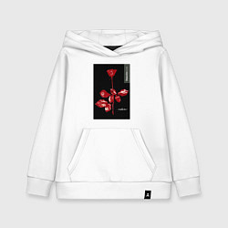 Толстовка детская хлопковая Depeche mode rose, цвет: белый
