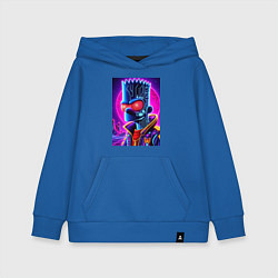 Толстовка детская хлопковая Cool Bart Simpson - neon glow, цвет: синий