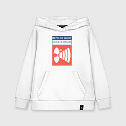 Толстовка детская хлопковая Depeche Mode - Music for the masses merch, цвет: белый