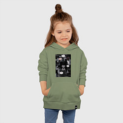 Толстовка детская хлопковая Поднятие уровня в одиночку Джину Сон коллаж, цвет: авокадо — фото 2
