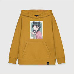 Толстовка детская хлопковая Монолог фармацевта Маомао чиби, цвет: горчичный