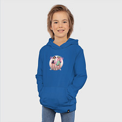 Толстовка детская хлопковая Крутые девочки на подиуме, цвет: синий — фото 2