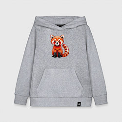 Толстовка детская хлопковая Красная панда с роскошным хвостом, цвет: меланж